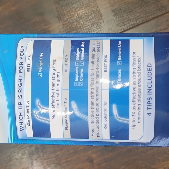 WATERPIK cordless plus water flosser with 7 tips used with original box - Picture 3 of 4